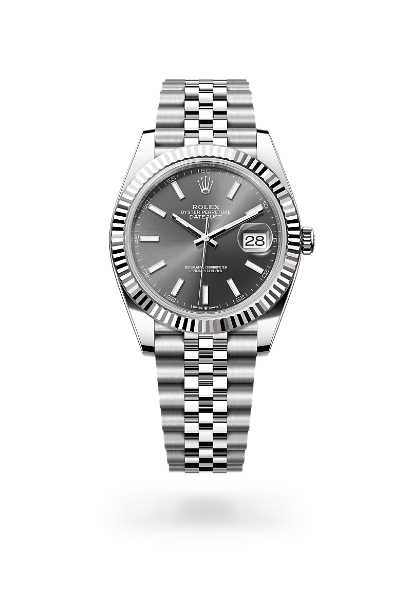 Rolex Datejust in White Rolesor - combination of Oystersteel and white gold, M126334-0014 - Shreve Palo Alto