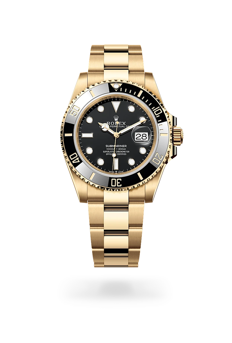 Rolex Submariner in 18 kt yellow gold, M126618LN-0002 - Shreve Palo Alto