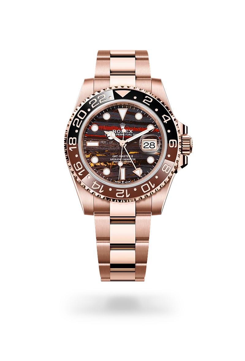 Rolex GMT-Master II in 18 kt Everose gold, M126715CHNR-0002 - Shreve Palo Alto