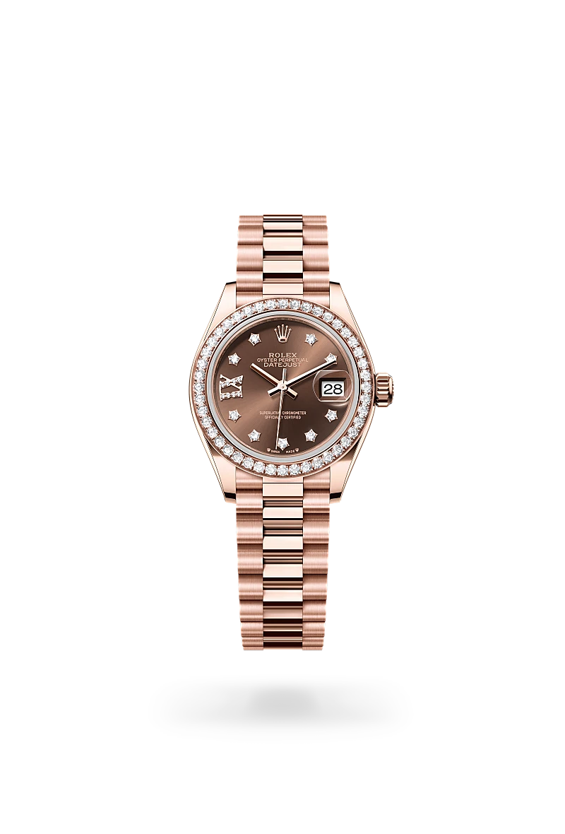 Rolex Lady-Datejust in 18 kt Everose gold, M279135RBR-0001 - Shreve Palo Alto