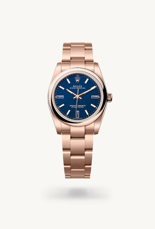 rolex Oyster Perpetual in 18 kt Everose gold, M124205-0002 - Rolex Boutique - Palo Alto