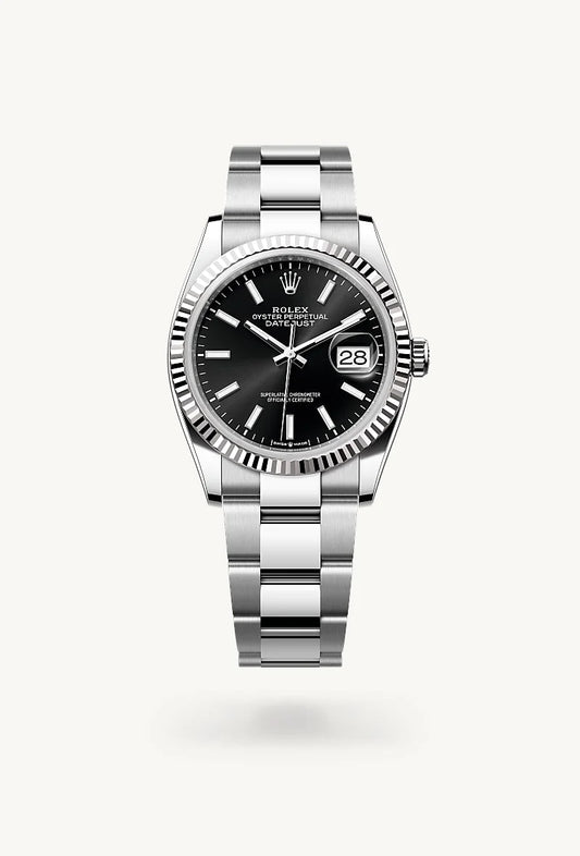 rolex Datejust in White Rolesor - combination of Oystersteel and white gold, M126234-0016 - Rolex Boutique - Palo Alto