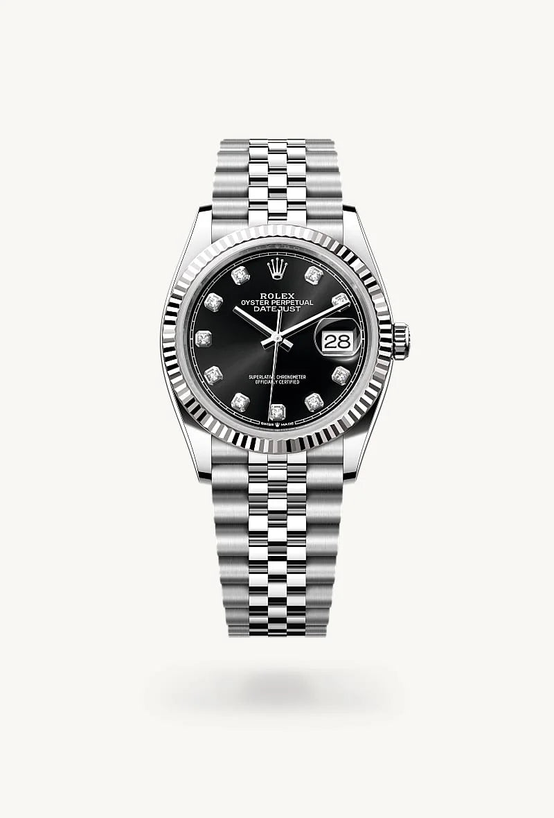 Rolex Datejust in White Rolesor - combination of Oystersteel and white gold, M126234-0027 - Rolex Boutique Palo Alto