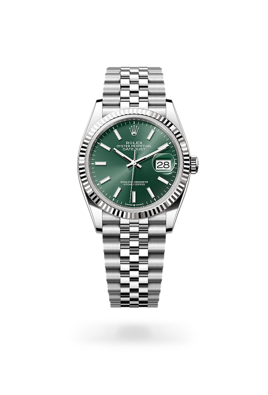 rolex Datejust in White Rolesor - combination of Oystersteel and white gold, M126234-0051 - Rolex Boutique - Palo Alto