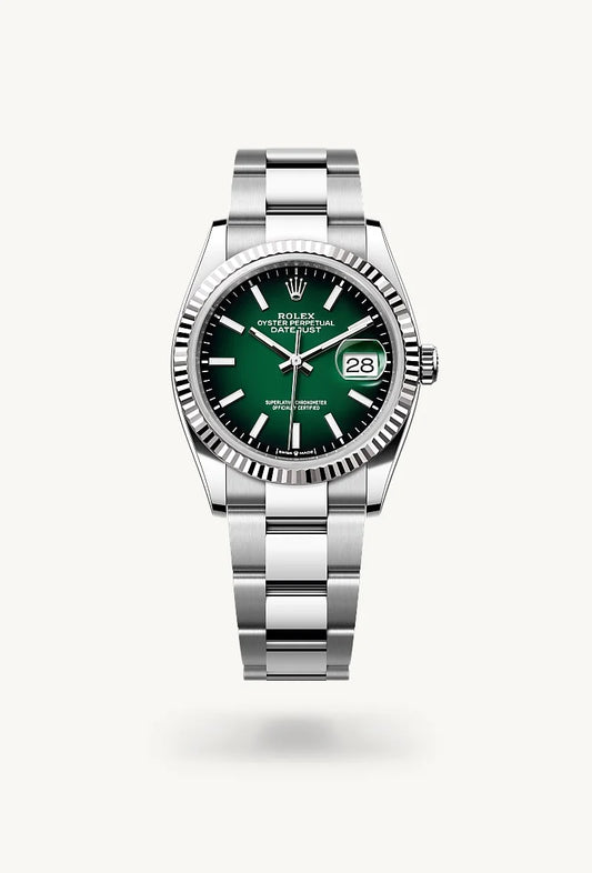 rolex Datejust in White Rolesor - combination of Oystersteel and white gold, M126234-0060 - Rolex Boutique - Palo Alto