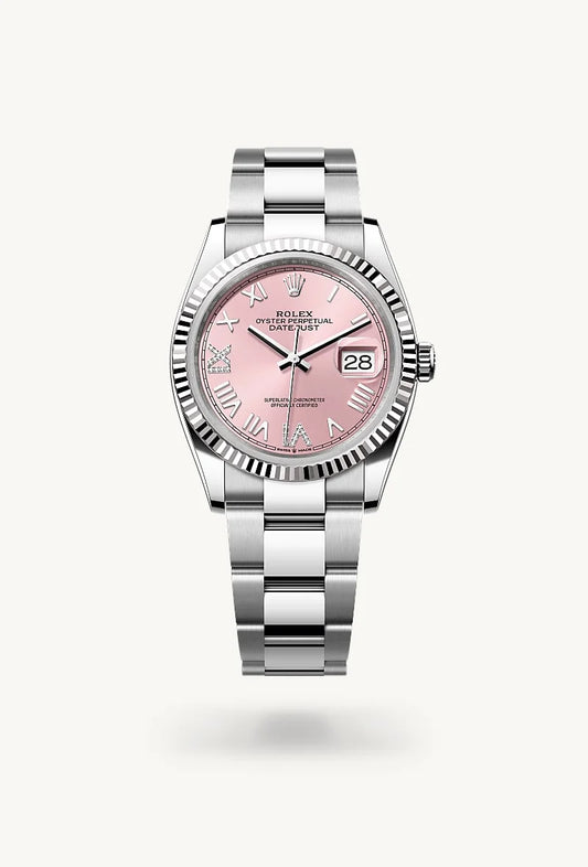 rolex Datejust in White Rolesor - combination of Oystersteel and white gold, M126234-0066 - Rolex Boutique - Palo Alto