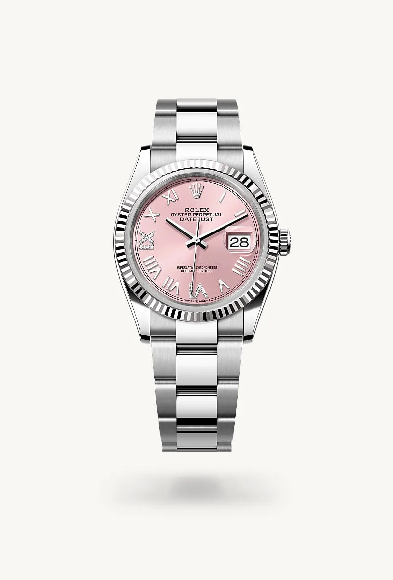 Rolex Datejust in White Rolesor - combination of Oystersteel and white gold, M126234-0066 - Rolex Boutique Palo Alto