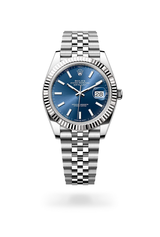 rolex Datejust in White Rolesor - combination of Oystersteel and white gold, M126334-0002 - Rolex Boutique - Palo Alto