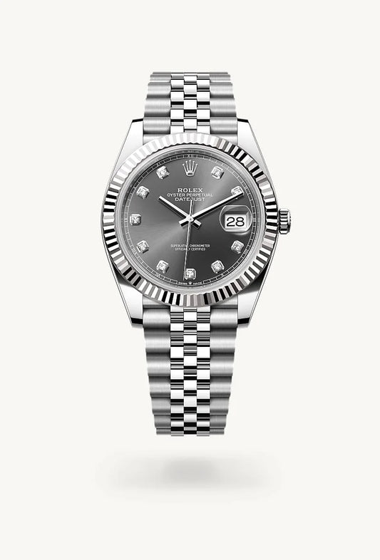 rolex Datejust in White Rolesor - combination of Oystersteel and white gold, M126334-0006 - Rolex Boutique - Palo Alto