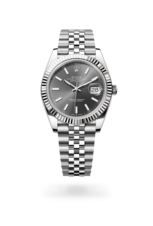 rolex Datejust in White Rolesor - combination of Oystersteel and white gold, M126334-0014 - Rolex Boutique - Palo Alto