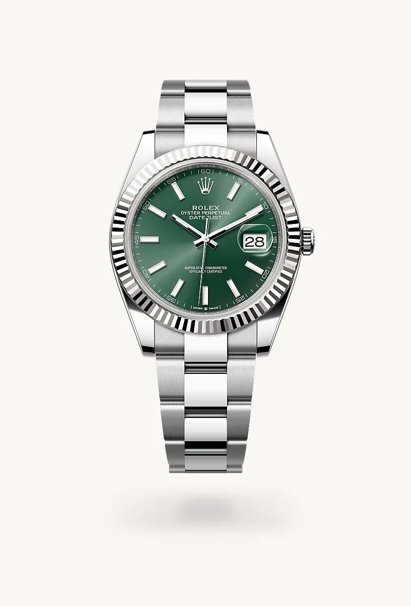 Rolex Datejust in White Rolesor - combination of Oystersteel and white gold, M126334-0027 - Rolex Boutique Palo Alto