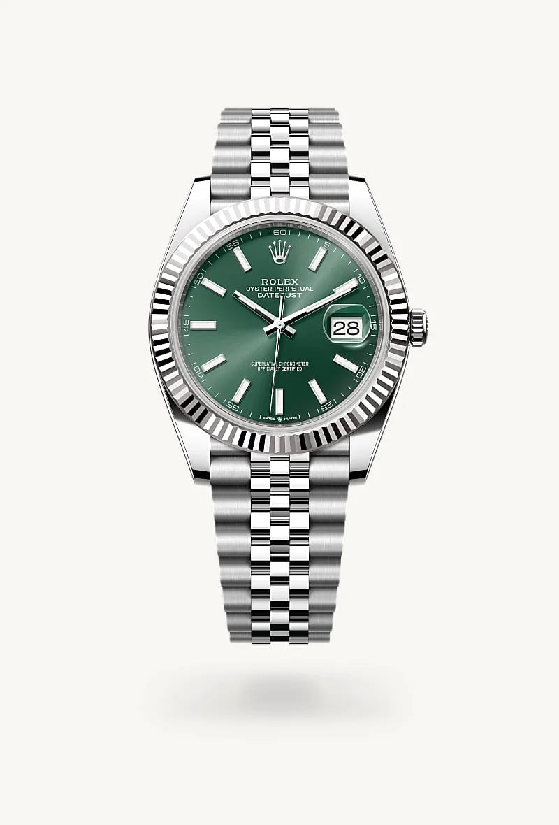 Rolex Datejust in White Rolesor - combination of Oystersteel and white gold, M126334-0028 - Rolex Boutique Palo Alto