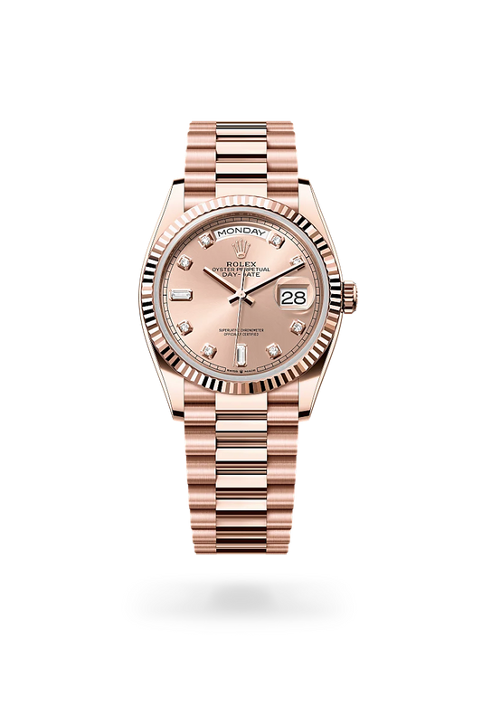 rolex Day-Date in 18 kt Everose gold, M128235-0009 - Rolex Boutique - Palo Alto