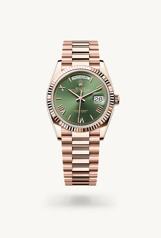 rolex Day-Date in 18 kt Everose gold, M128235-0089 - Rolex Boutique - Palo Alto