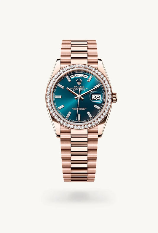 rolex Day-Date in 18 kt Everose gold, M128345RBR-0083 - Rolex Boutique - Palo Alto
