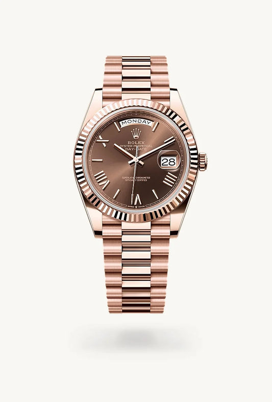 rolex Day-Date in 18 kt Everose gold, M228235-0002 - Rolex Boutique - Palo Alto