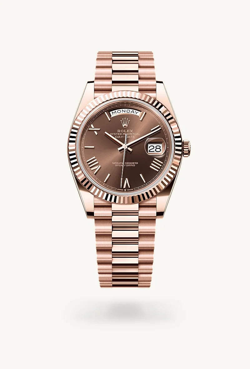 Rolex Day-Date in 18 kt Everose gold, M228235-0002 - Rolex Boutique Palo Alto