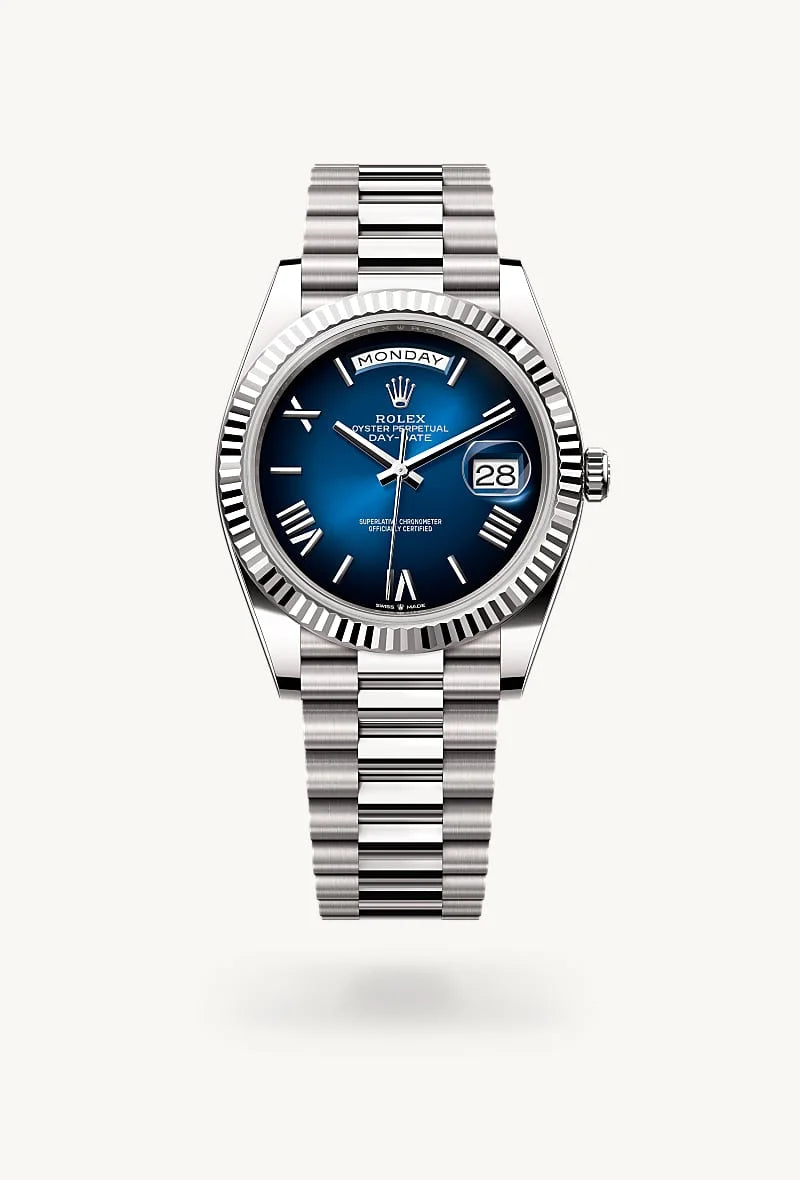 Rolex Day-Date in 18 kt white gold, M228239-0076 - Rolex Boutique Palo Alto