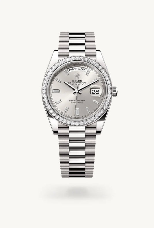 rolex Day-Date in 18 kt white gold, M228349RBR-0001 - Rolex Boutique - Palo Alto