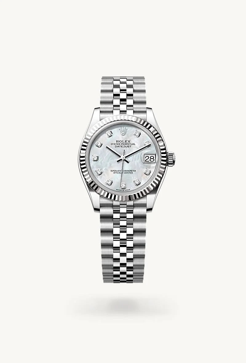 Rolex Datejust in White Rolesor - combination of Oystersteel and white gold, M278274-0006 - Rolex Boutique Palo Alto