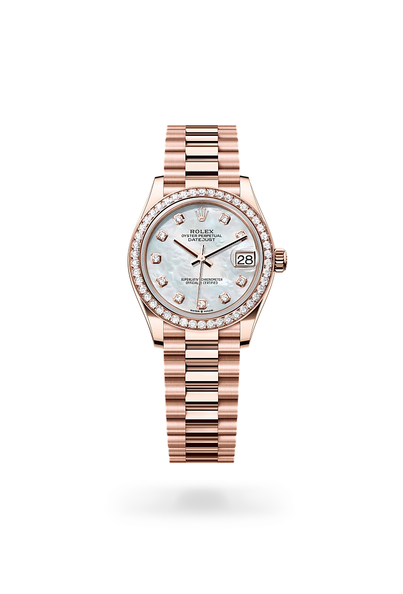 Rolex Datejust in 18 kt Everose gold, M278285RBR-0005 - Smart Age Solutions