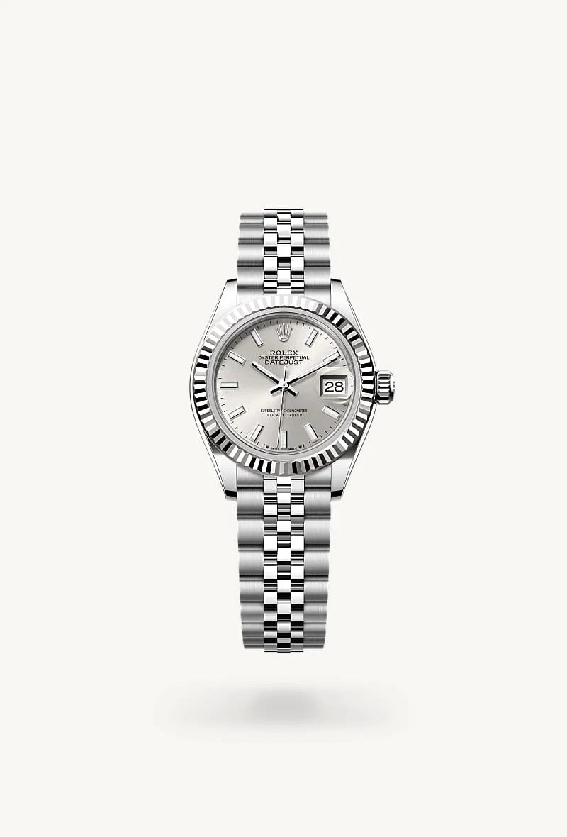 Rolex Lady-Datejust in White Rolesor - combination of Oystersteel and white gold, M279174-0005 - Rolex Boutique Palo Alto