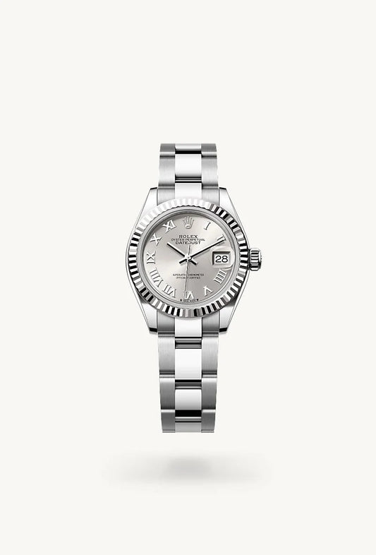 rolex Lady-Datejust in White Rolesor - combination of Oystersteel and white gold, M279174-0008 - Rolex Boutique - Palo Alto