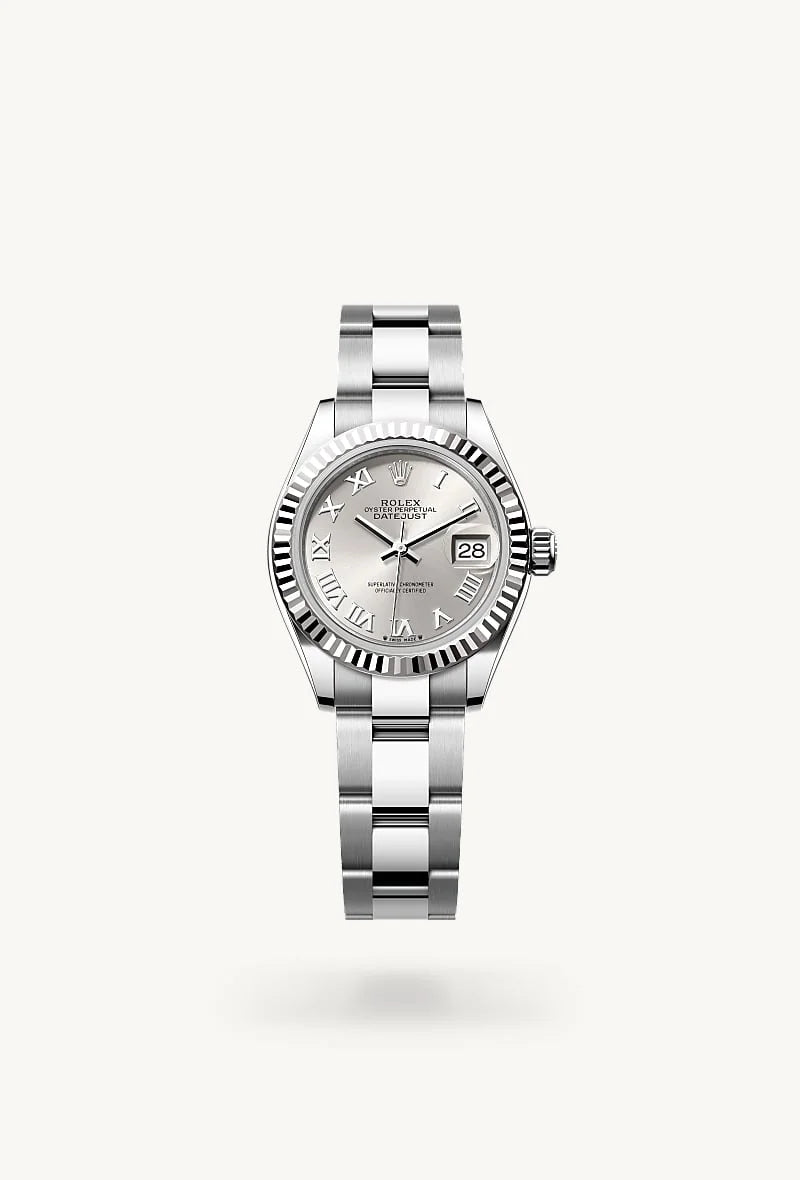 Rolex Lady-Datejust in White Rolesor - combination of Oystersteel and white gold, M279174-0008 - Rolex Boutique Palo Alto