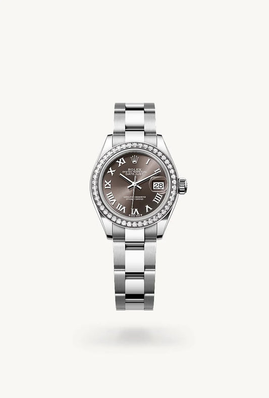 rolex Lady-Datejust in White Rolesor - combination of Oystersteel and white gold, M279384RBR-0016 - Rolex Boutique - Palo Alto