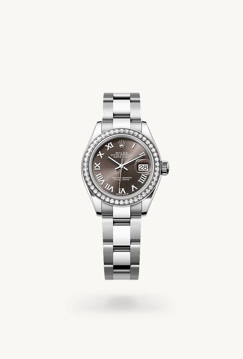 Rolex Lady-Datejust in White Rolesor - combination of Oystersteel and white gold, M279384RBR-0016 - Rolex Boutique Palo Alto