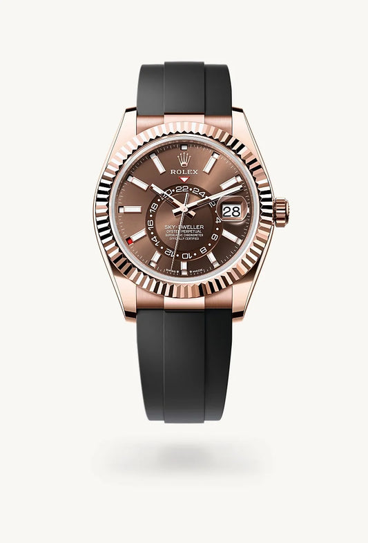 rolex Sky-Dweller in 18 kt Everose gold, M336235-0002 - Rolex Boutique - Palo Alto