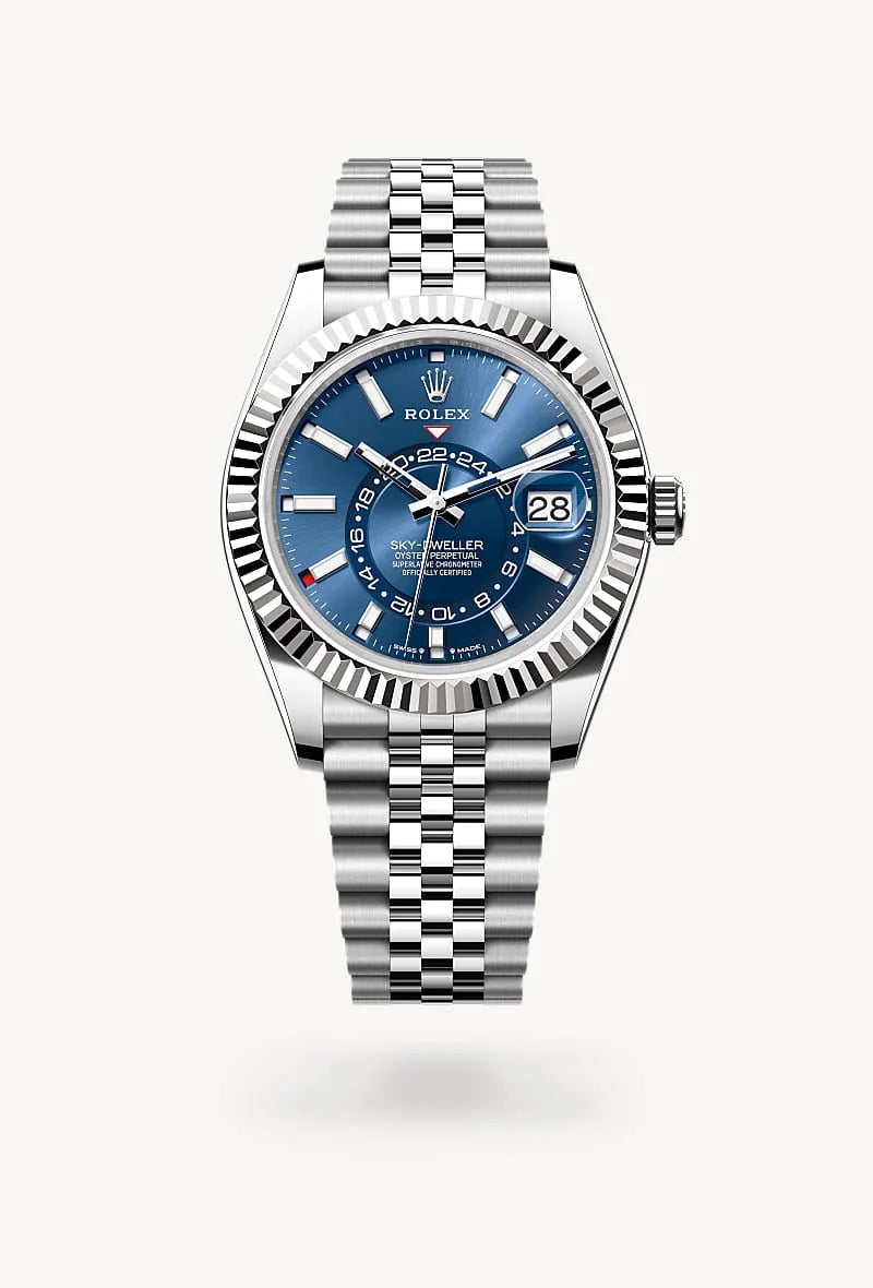 Rolex Sky-Dweller in White Rolesor - combination of Oystersteel and white gold, M336934-0006 - Rolex Boutique Palo Alto